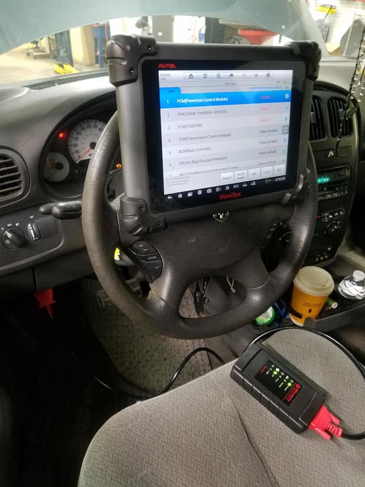 EVAP system smoke test to find a leak behind a check engine light at New Level Auto Service