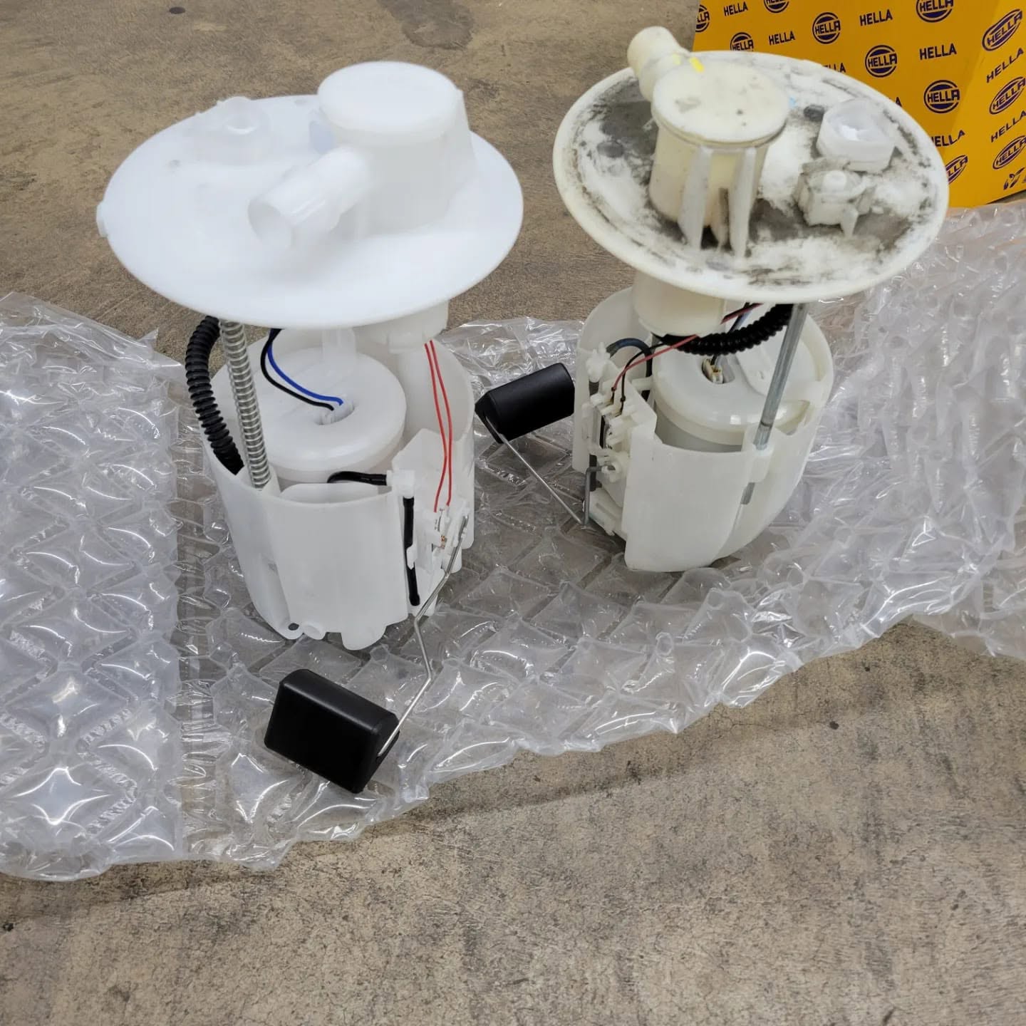 Old fuel pump removed from a vehicle during repair in Rockville, MD